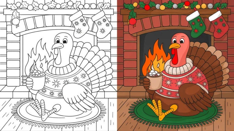 Cute Turkey Coloring Sheets